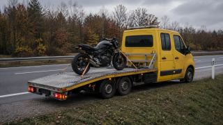 Motocykl przygotowany do transportu – Rumia